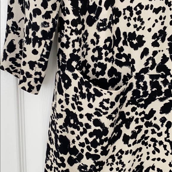 J. Crew Jules Shift Dress in Snowcat Print Size 0 - Picture 5 of 8